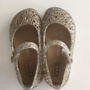 Mini Melissa gold sparkle jellies
